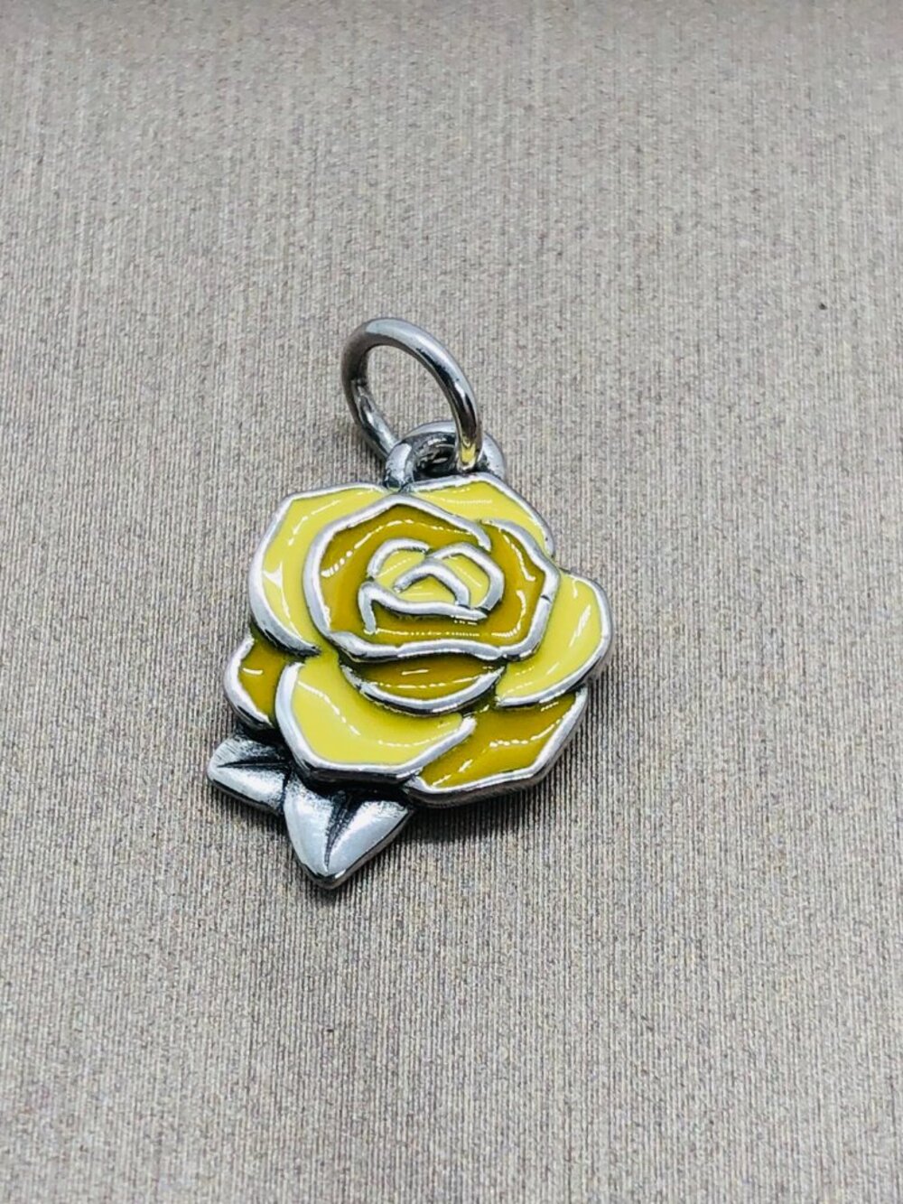 James Avery Enamel Consuela Rose Charm Yellow